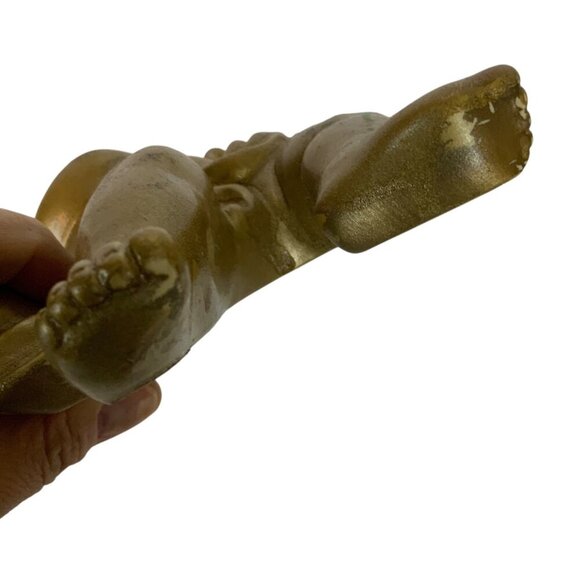 Homco Cherubs Angels Wall Decor Set Of 2 Gold Plastic Christmas Holiday - Picture 7 of 9